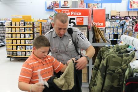 Operation Blue Christmas - Police Officer with Child Shopping