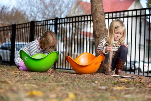 Children playing in a playground